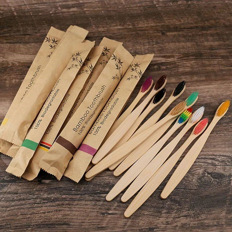 Random Color 5/10pcs Bamboo To - Bamboo Toothbrush review and price